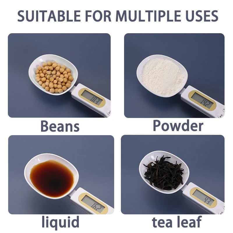 Digital Kitchen Scale Mini Spoon Scale LCD Electronic Food Scale 0.1-500g Weight Measuring Kitchen Tool For Milk Coffee Baking