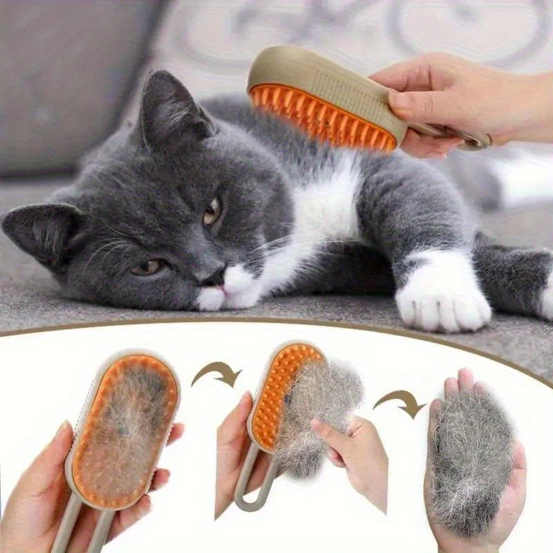 3 in1 Grooming Supplies Steam Brush Cat Brush Cats Vaporizer Pet Hair Brush Remover Pets Cleaning Steamy Spray Massage Comb