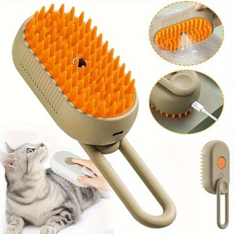 3 in1 Grooming Supplies Steam Brush Cat Brush Cats Vaporizer Pet Hair Brush Remover Pets Cleaning Steamy Spray Massage Comb