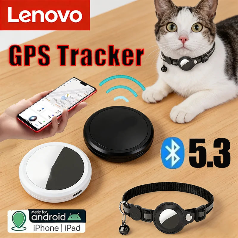 Lenovo GPS Smart Tracker Elderly Kids Anti-Lost Reminder Device Pets Bag Wallet Bluetooth Locator For IOS Android Finder 2026