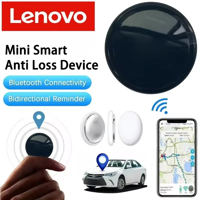Lenovo GPS Smart Tracker Elderly Kids Anti-Lost Reminder Device Pets Bag Wallet Bluetooth Locator For IOS Android Finder 2026